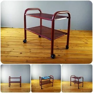 Desserte roulante vintage à 4 roulettes pour Habitat, années 1980
