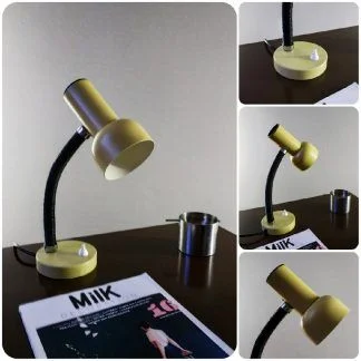 Lampe à poser vintage en métal et 1 spot, années 70