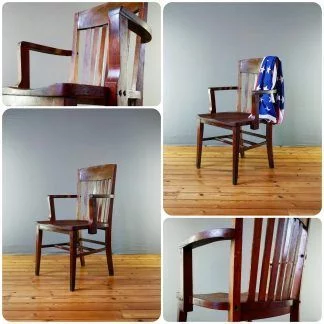 Fauteuil en bois vintage de Heywood Brothers & Wakefield années 1900 à 1920