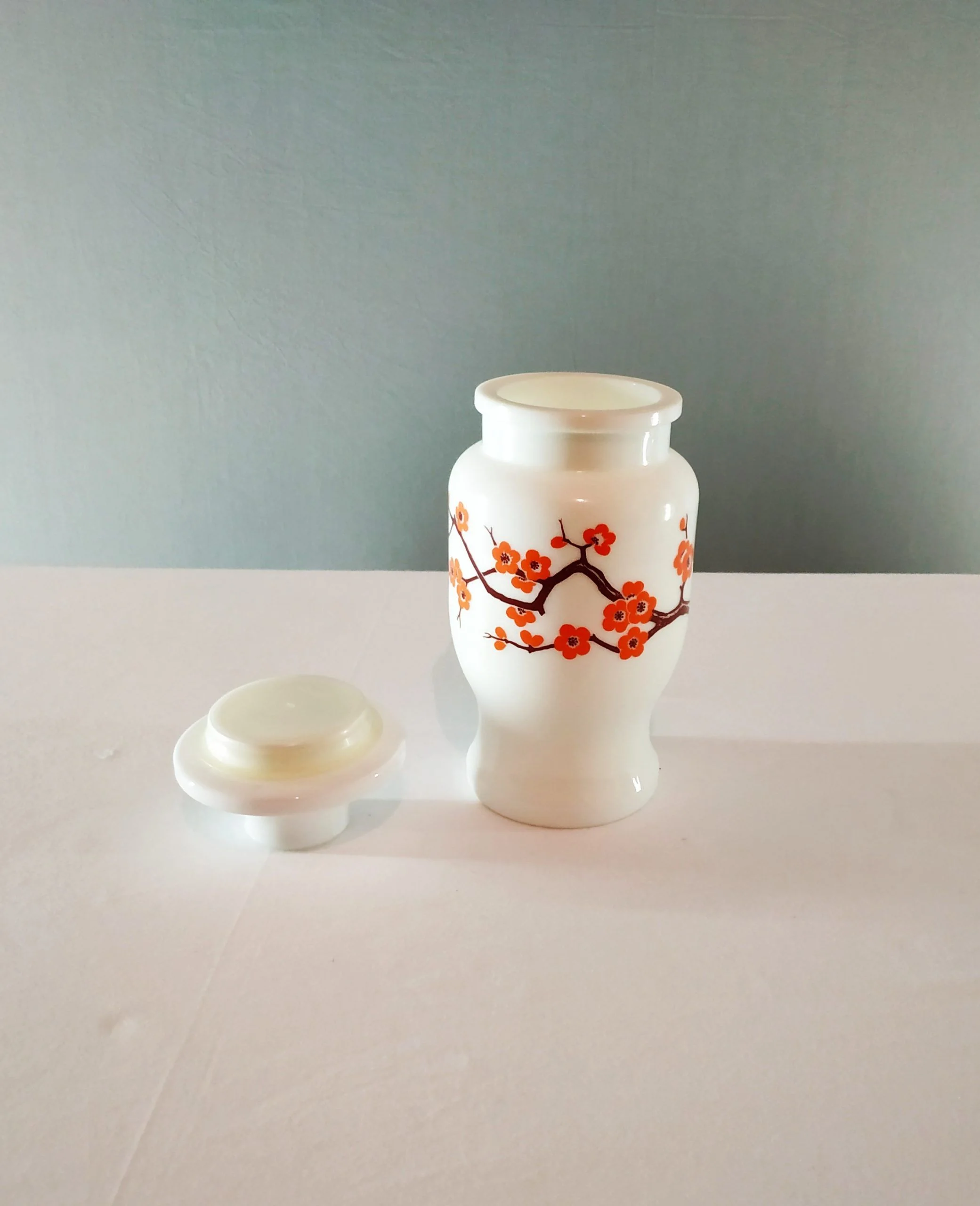 Pot décor floral en OPALINE – Image 4