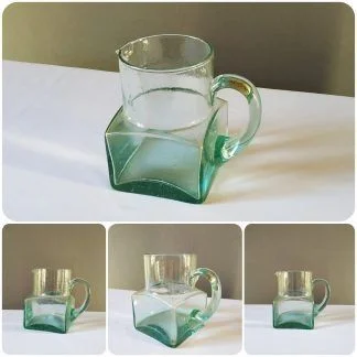 Pichet ancien en verre style vintage 1950/60