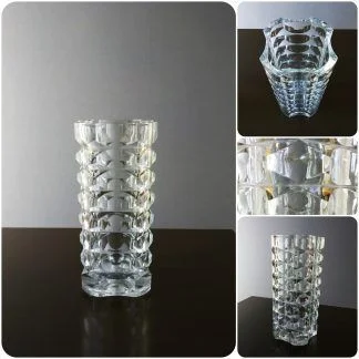 Vase Luminarc en verre transparent, années 70