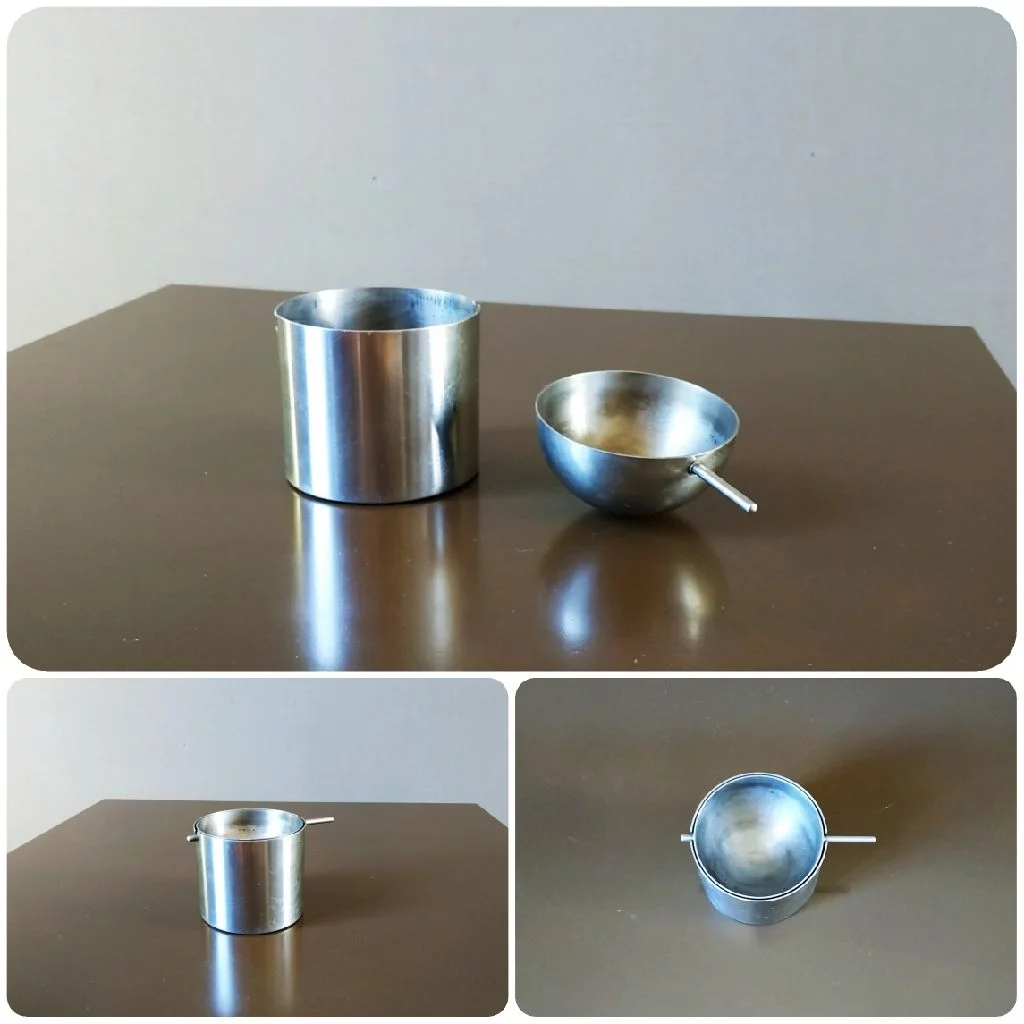 Cendrier design Cylinda Line de Arne Jacobsen pour le fabricant Stelton
