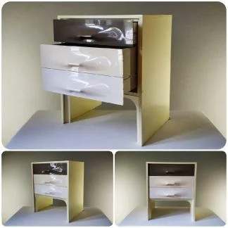 Commode design à 2 tiroirs de rangement par Raymond Loewy pour DF 2000