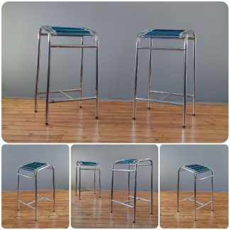 Tabouret vintage "Sandows" attribué à René HERBST, années 1980