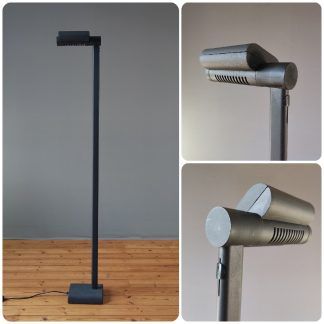 Lampadaire Halogène Vintage LITA, en métal noir, années 1980