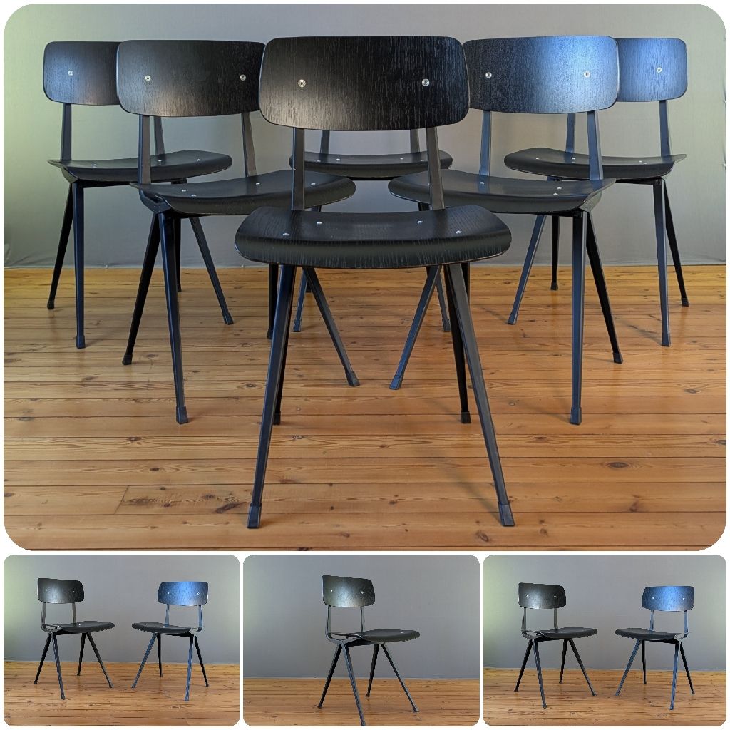 Série de 6 chaises modèle RESULT, design iconique de FRISO-KRAMER par HAY.