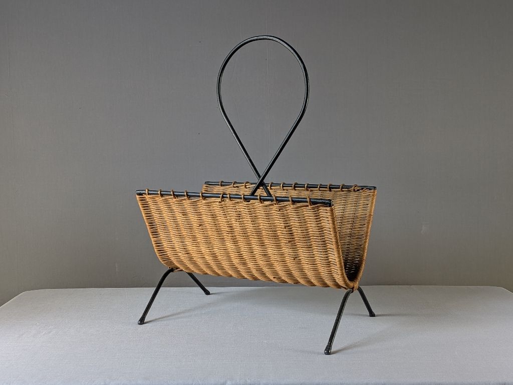 Porte-revues en Rotin VINTAGE – Image 2