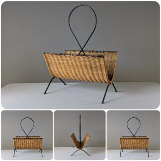 Porte-revues en Rotin VINTAGE