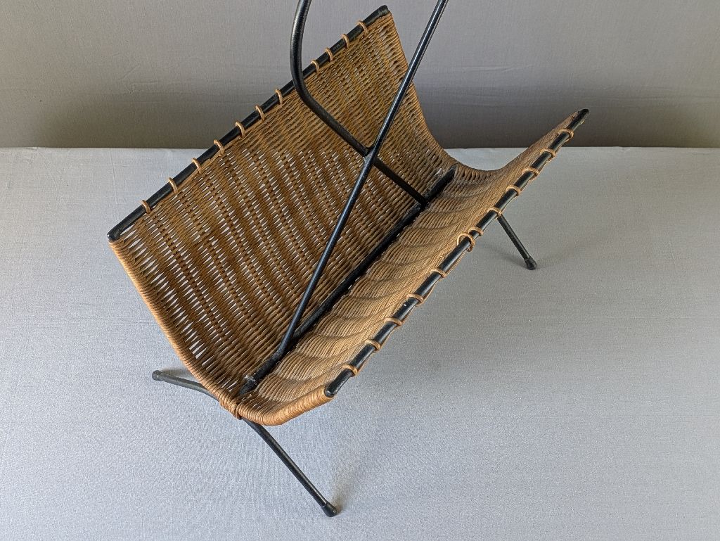 Porte-revues en Rotin VINTAGE – Image 5